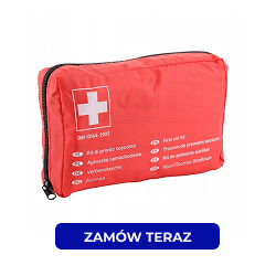 Apteczka samochodowa z certyfikatem spełniająca normę EURO DIN 13164-2022